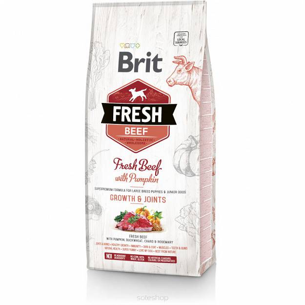 BRIT FRESH PUPPY LARGE 12 KG BEEF