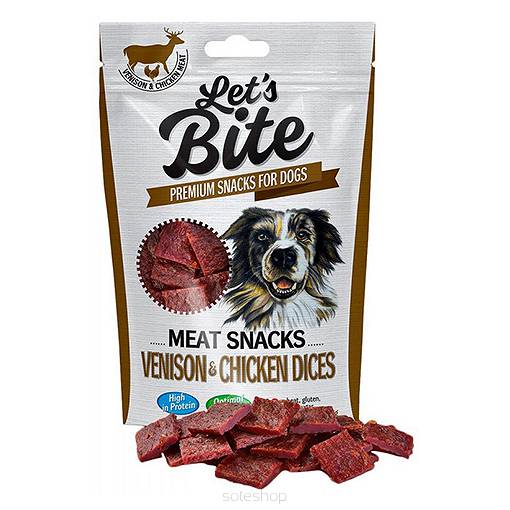 BRIT LETS BITE VENISON CHICKEN 80 G